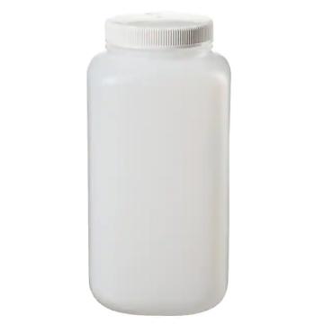 耐洁/NALGENE 大广口方形瓶，高密度聚乙烯；白色聚丙烯螺旋盖，4L容量，2123-0010 售卖规格：6个/箱
