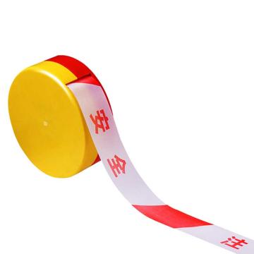 保拉 盘式红白警戒线，注意安全，40mm×100m，PE+涤纶，6836 售卖规格：1个