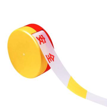 保拉 盘式黄白警戒线，注意安全，40mm×50m，PE+涤纶，6841 售卖规格：1个