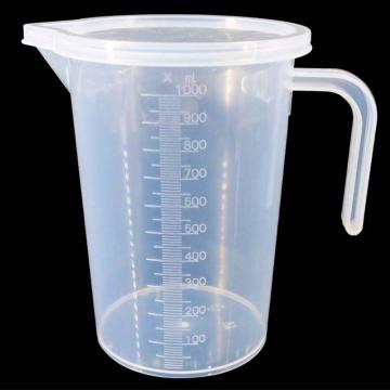 冰禹 加盖PP塑料量杯，BYA-485 1000ml加盖 1000ml加盖，带把手，带刻度 售卖规格：1个