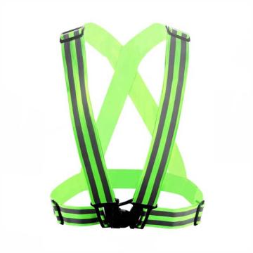 嘉辽 反光衣反光安全背带(双灰带绿色)，弹性布，均码，JT3392-07 售卖规格：1个