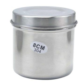 冰禹 不锈钢消毒罐 药膏罐 药膏缸 油膏罐 实验室酒精棉球缸，BY-3099 8cm消毒罐 （1个） 售卖规格：1个