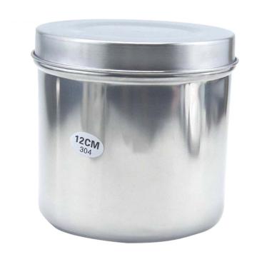 冰禹 不锈钢消毒罐药膏罐 药膏缸 油膏罐 实验室酒精棉球缸，BY-3099 12cm消毒罐（1个） 售卖规格：1个