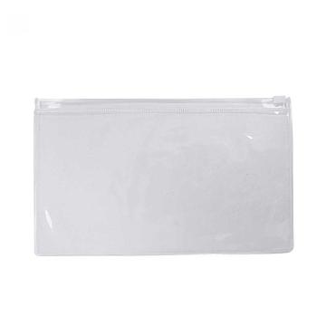 安赛瑞 透明PVC拉链袋，240659 长22cm宽15cm，带眼扣 售卖规格：50个/包