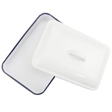 冰禹 搪瓷托盘 化工盘消毒盘 方形盘，BYA-248 带盖加厚 单个16*24 售卖规格：1个