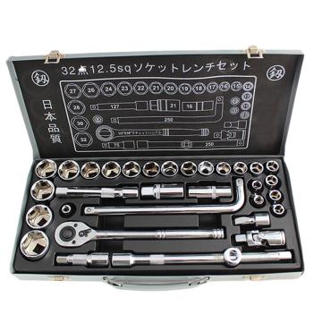 福冈 32件棘轮扳手套筒套装，1/2"，8-32mm，FO-9001 售卖规格：1套