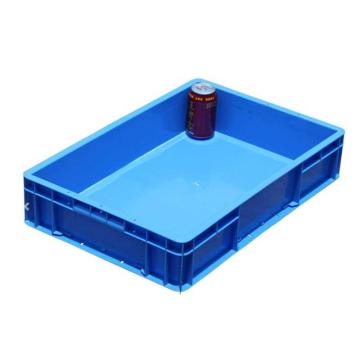 百盈塑料 塑料周转箱，BY102 EU4611，外尺寸：600×400×120mm，蓝色 售卖规格：1个