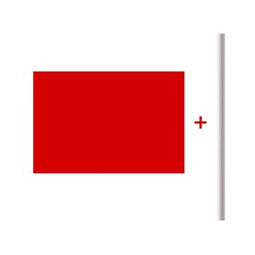 雅丽朗 红旗+pvc旗杆，60mm*90mm，98cm旗杆