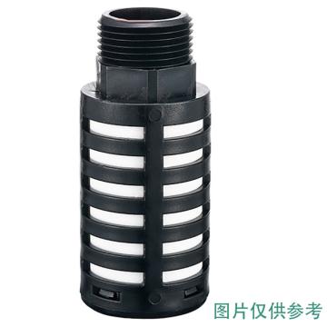 谦华智科 塑料消声器消音器静音接头，黑色通用型PSU-1寸,外螺纹规格1寸 售卖规格：1个