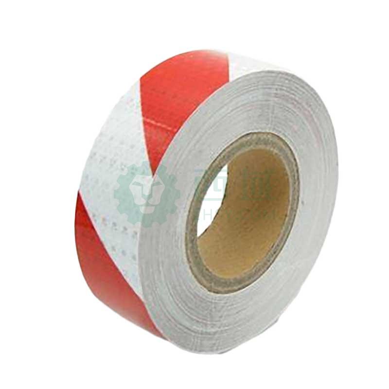 帛拉 超亮晶格反光警示胶带-红白斜纹,100mm*45m,PVC薄膜基材配晶格状高强反光膜,90478B 售卖规格:1卷【多少钱 规格参数 ...