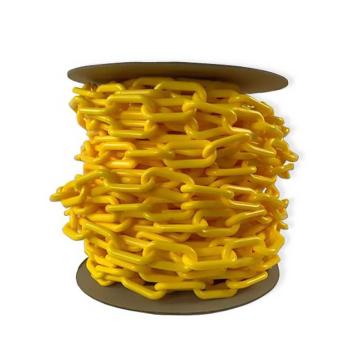布朗森/BRONSON 黄色警示塑料隔离链条，路锥链条，长30m，B0134 售卖规格：1卷