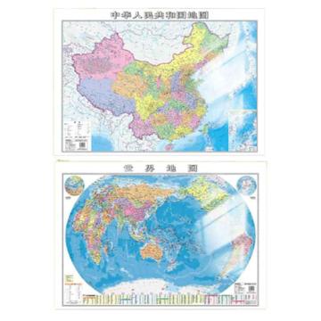 晨光 中国+世界全开挂式地图，ASD998N1 售卖规格：1副