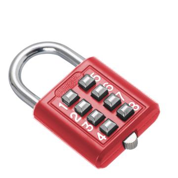 罕码 8位按键密码锁盲人按键锁红色，HMLK3117R 售卖规格：1个