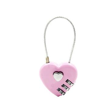 罕码 爱心款密码锁粉色，HMLK3109P 售卖规格：1个