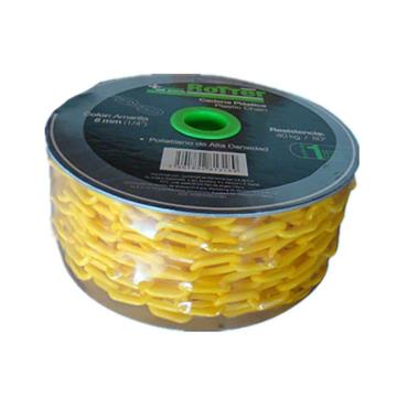 帛拉 塑料链条-黄色，线径6mm*25m，警示隔离链条，99074 售卖规格：1套