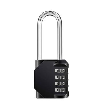 罕码 锌合金长梁密码锁D型，HMLK3131B 黑色 售卖规格：1个