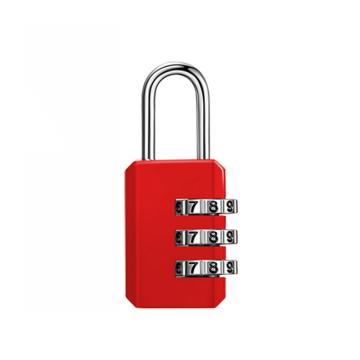 罕码 锌合金4位密码锁红色，HMLK3116R 售卖规格：1个