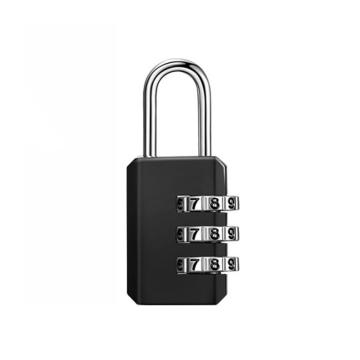 罕码 锌合金4位密码锁黑色，HMLK3116B 售卖规格：1个