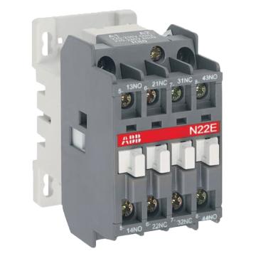 ABB 四极交流线圈中间继电器，N22E 380-400V 50Hz / 400-415V 60Hz 售卖规格：1只