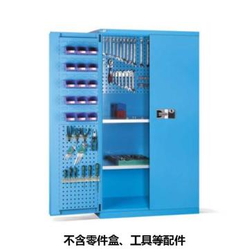 位邦 储物柜，77.6501.02.E 1023×550×1800mm,蓝色,对开钢门柜,密码指纹锁,2层层板,背部、门上带挂板 售卖规格：1个