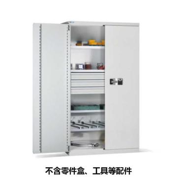 位邦 储物柜，77.6421.01.E 1023×550×1800mm,灰色,对开钢门柜,密码指纹锁,4层层板,3单轨抽屉 售卖规格：1个