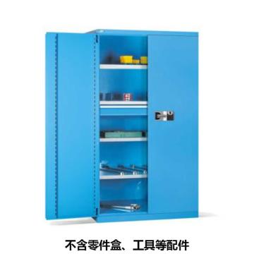 位邦 储物柜，77.6401.02.E 1023×550×1800mm,蓝色,对开钢门柜,密码指纹锁,4层层板,1单轨抽屉 售卖规格：1个