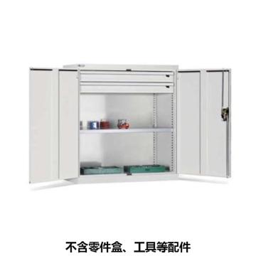 位邦 储物柜，77.6221.01 1023×550×1000mm,灰色,对开钢门柜,1层层板,2抽屉 售卖规格：1个