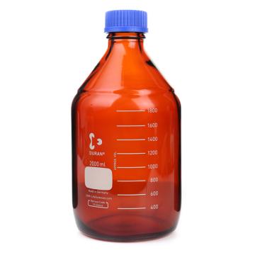 杜兰/DURAN 棕色蓝盖试剂瓶，2L、含GL45盖，218066353 售卖规格：1个
