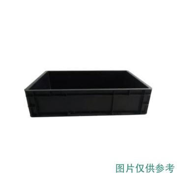 海斯迪克 防静电周转箱，HKW-71 电子元件盒物料盒黑色塑料收纳箱 3号350*265*125无盖 售卖规格：1个