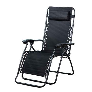 得力 午休折疊床單人躺椅折疊椅，33318(黑色)