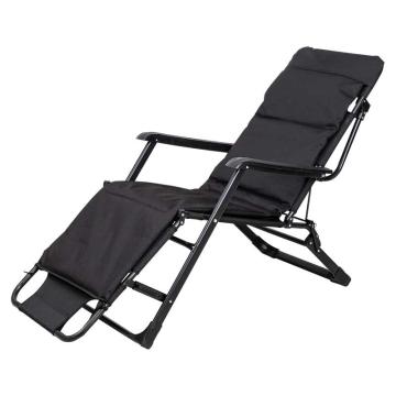 得力 午休折叠床单人躺椅折叠椅，87141 (黑色) 售卖规格：1把