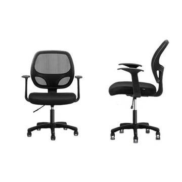 得力 人體工學靠背辦公椅電腦椅，4900(黑) 不含安裝