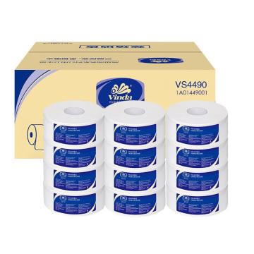 维达/Vinda 3层180米（1608节）公用大卷卫生纸，VS4490 （压花） 售卖规格：12卷/箱