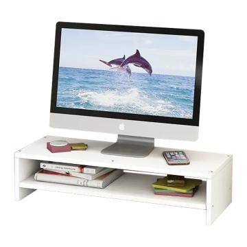 臻远 桌面置物架显示器增高架，ZY-ZMZWJ-04 双层白色（不含安装） 售卖规格：1个