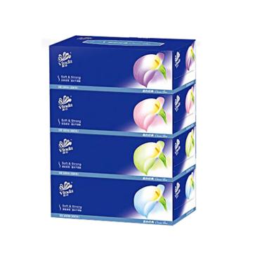 维达/Vinda 蓝色经典3层100抽盒装面巾纸，V2055 单位：提 售卖规格：4盒/提
