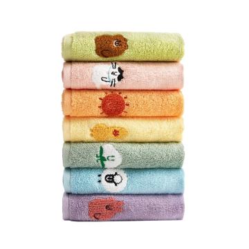 三利/SANLI 毛巾，7177-1 儿童毛巾纯棉A类小毛巾柔软吸水可爱卡通，50×25cm 随机色 售卖规格：1条