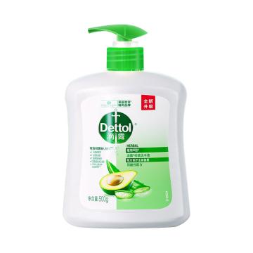 滴露/Dettol 洗手液，0342994 健康抑菌植物呵护500g 售卖规格：1瓶