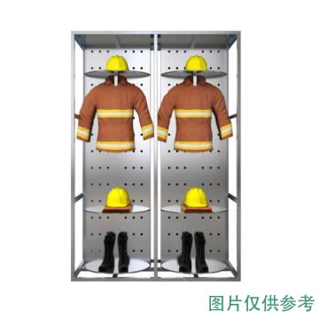 蓝消 消防员战斗服架，304不锈钢材质，双人位，可旋转，可挂4套衣服，1270*1950*650 售卖规格：1台