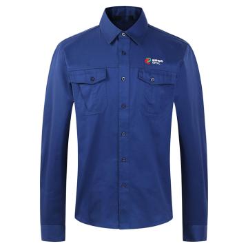 笙谷 藏蓝色工装衬衫，SG-ZC1001 尺码可定制 售卖规格：1件