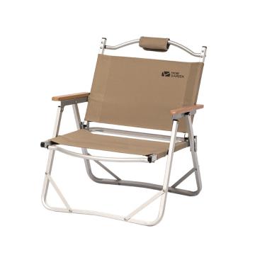 牧高笛 户外露营野餐铝合金靠背低躺椅折叠椅，NX20665002 山川 暖沙色 售卖规格：1把