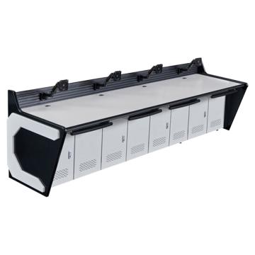 Raxwell 豪華型監(jiān)控操作臺(tái)帶后背板，RHTO1006 四聯(lián)，尺寸：長(zhǎng)4050×深900×高750mm，不含安裝 售賣規(guī)格：1臺(tái)