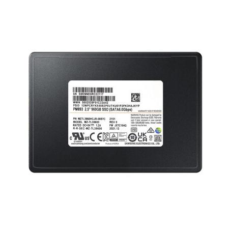 三星/SAMSUNG 服务器固态硬盘，MZ7L3960HCJR 读取密集型SSD PM893 960GB SATA接口 2.5inch 售卖规格：1块