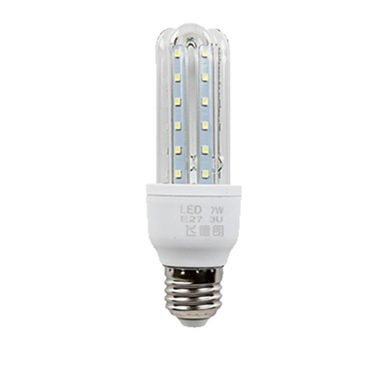 飞德朗 LED玉米U型节能灯，建星系列FDL-U7W 白光，E27螺口安装 售卖规格：1个