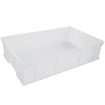 冰禹 加厚塑料物流周转箱,工具零件盒收纳箱，BY-5S1,2号白 外尺寸:650×410×155mm 售卖规格：1个