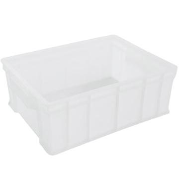 冰禹 加厚塑料物流周转箱,工具零件盒收纳箱，BY-5S1,5号白 外尺寸:340×270×130mm 售卖规格：1个