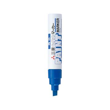 UNI 三菱斜头粗字宽头工业油漆笔，PX-30蓝色 粗4mm-8.5mm（6支/盒） 售卖规格：1支