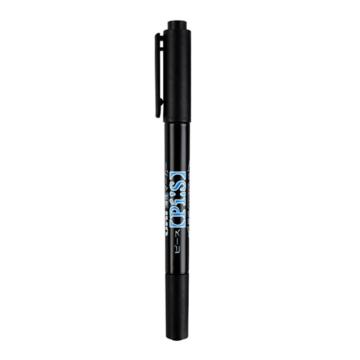 UNI 三菱油性小双头记号笔，PA-121T黑色 0.4-0.9mm（10支/盒） 售卖规格：1支