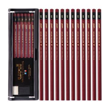 UNI 三菱硬度测试铅笔，1887 4B 书写绘画设计专用（12支/盒） 售卖规格：1支