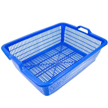 冰禹 周转筐,长方形分拣篮筐,工业沥水篮,塑料胶筐，AA08371 7号360×280×110,蓝色 售卖规格：1个