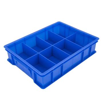 冰禹 塑料分隔式零件盒，螺丝盒，大8格，BJjj-183 440×320×100,蓝色 售卖规格：1个